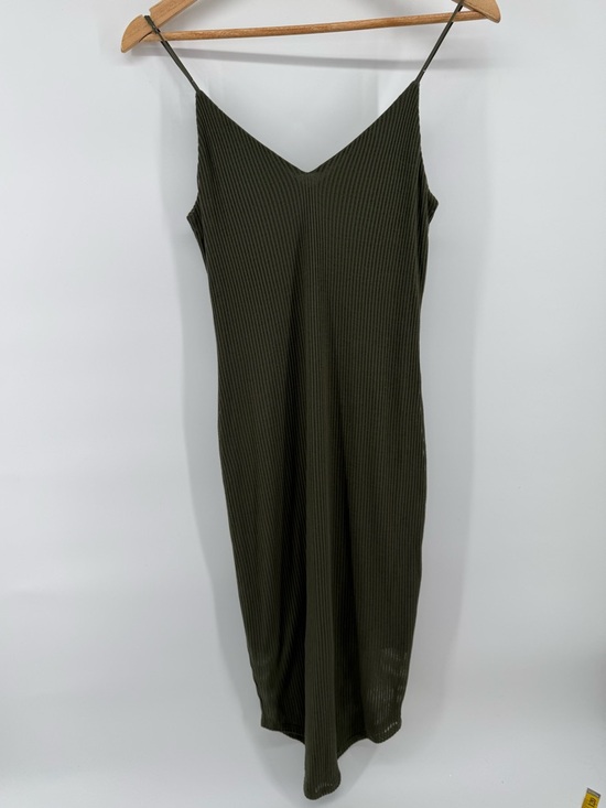 Express Dresses & Skirts - Express Olive Rib Knit Midi Slip Dress - Women's Size Medium
